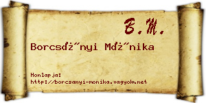 Borcsányi Mónika névjegykártya